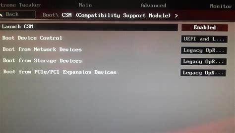 unable to boot into uefi